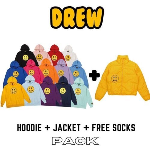 Drew Best Sellers Pack: Hoodie (A32) + Jacket (A146) + FREE Socks