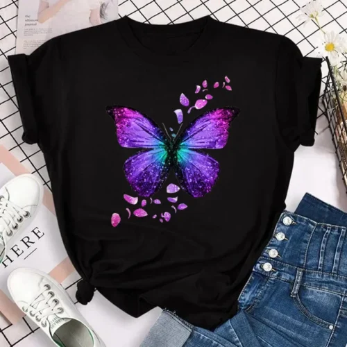 Colorful Butterfly T-Shirt #1