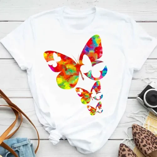 Colorful Butterfly T-Shirt #4