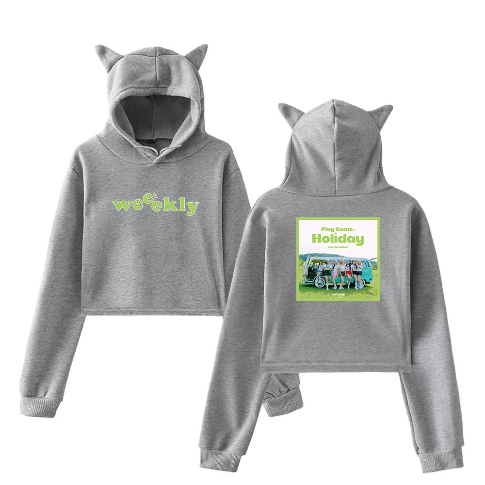 Weeekly Cropped Hoodie #4 - Image 4