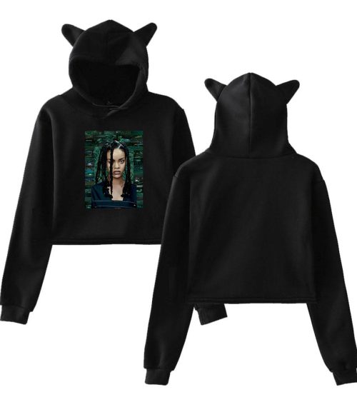 Rihanna Cropped Hoodie #4