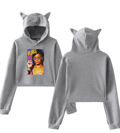 Rihanna Cropped Hoodie #3